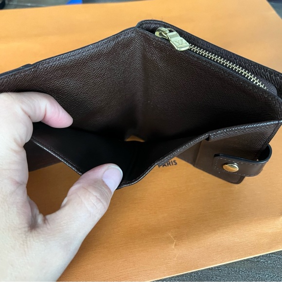 Louis Vuitton Square Compact Zippy Wallet   in Brown Damier Ebene - Picture 9 of 13